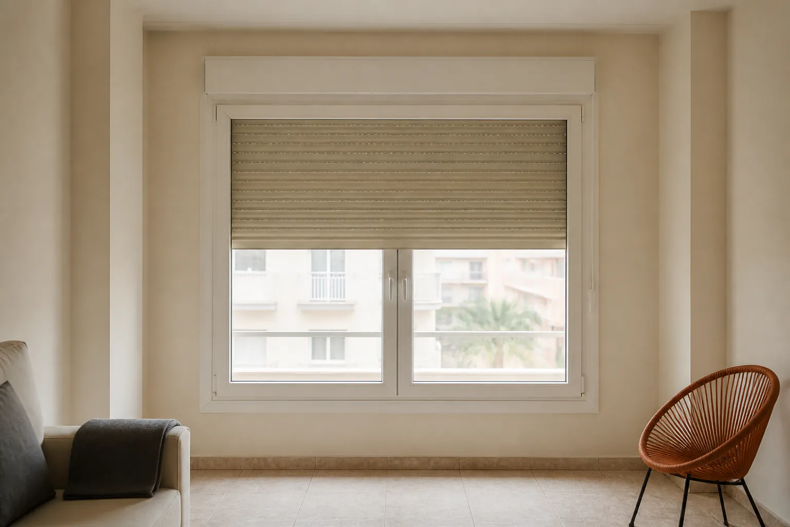 Ventana de PVC con persiana integrada en Castellón de la Plana